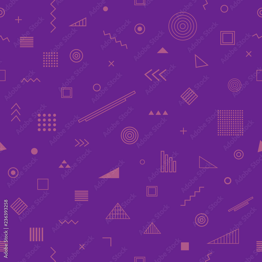 Seamless pattern with memphis style. Abstract geometric background Seamless pattern with memphis style. Abstract geometric background