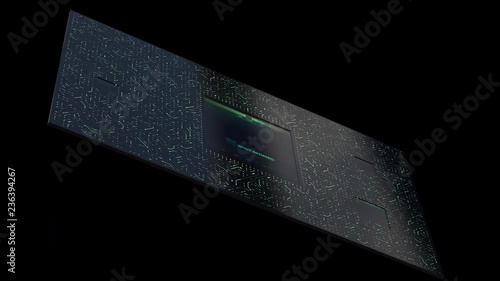 Abstract Animated Circuit Board Padlock Secure 5.mov