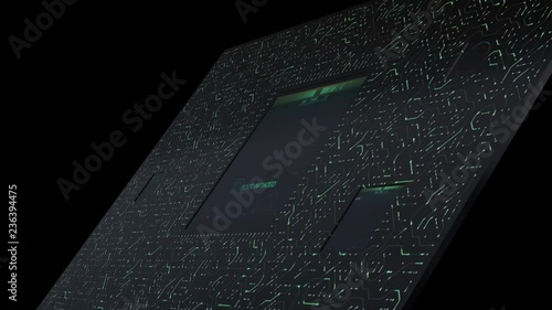 Abstract Animated Circuit Board Padlock Secure 4.mov