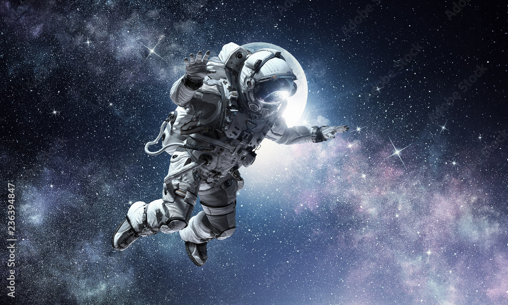 Astronaut on space mission. Mixed media Astronaut on space mission. Mixed media
