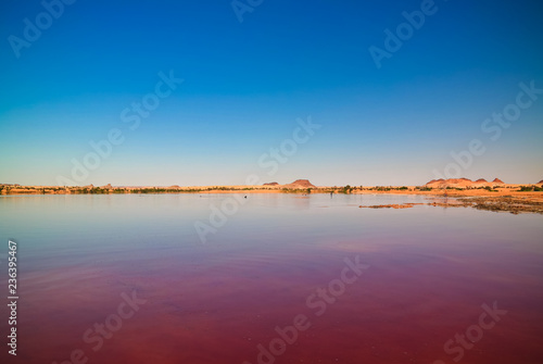 Fototapeta Naklejka Na Ścianę i Meble -  Panoramic view to Katam aka Baramar lake group of Ounianga kebir lakes at the Ennedi, Chad