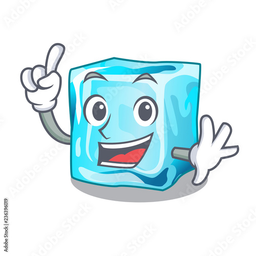 Finger ice cubes on the cartoon funny