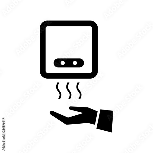 hand dryer machine outline icon vector