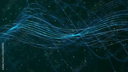 abstract wave particle curve line loop