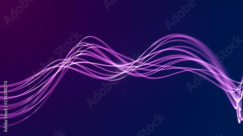 abstract wave particle curve line loop