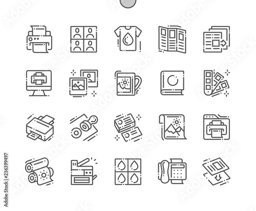 Print Well-crafted Pixel Perfect Vector Thin Line Icons 30 2x Grid for Web Graphics and Apps. Simple Minimal Pictogram