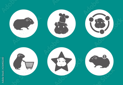 Set of eccomerce elements, vector infographic icons.
