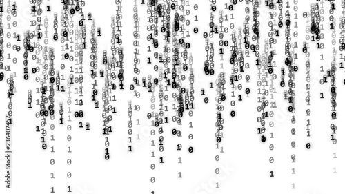 コード　2進数　黒　背景白