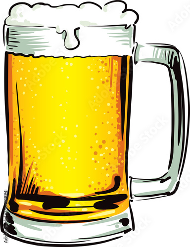 vector glass of beer on a white background