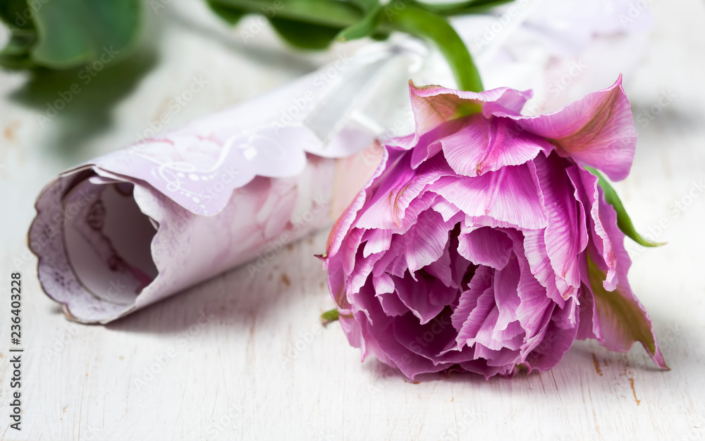 pink tulip and wedding invitation pink tulip and wedding invitation