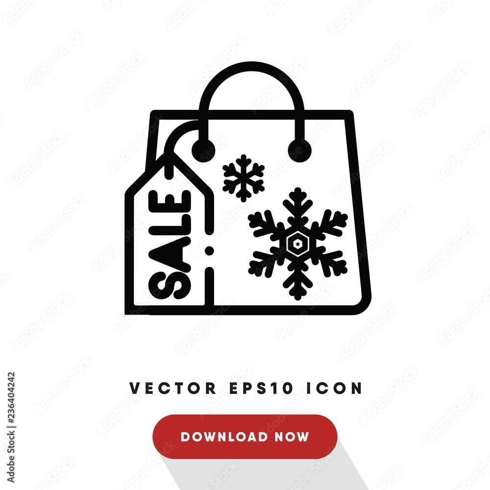 Naklejka premium Shopping bag vector icon