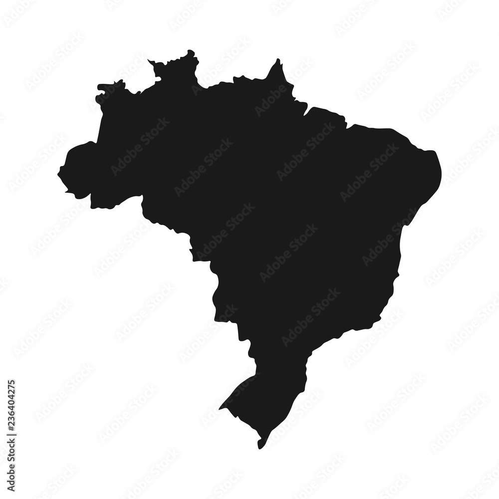 vector map brazil. illustration background isolated