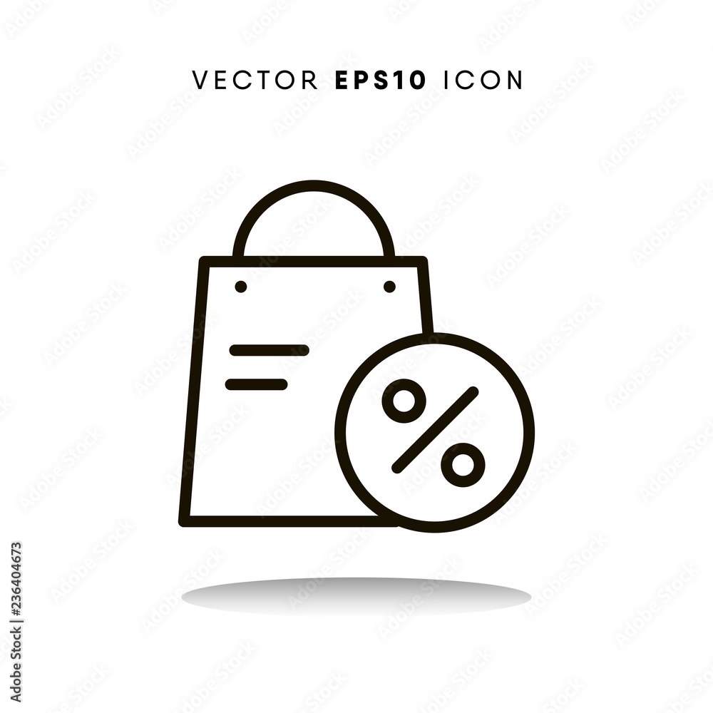 Shopping bag cyber monday vector icon Shopping bag cyber monday vector icon