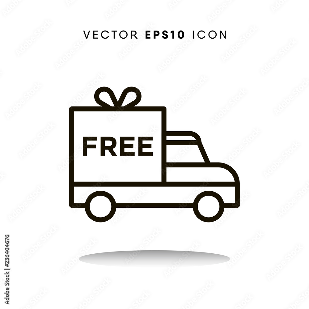 Free delivery cyber monday vector icon Free delivery cyber monday vector icon