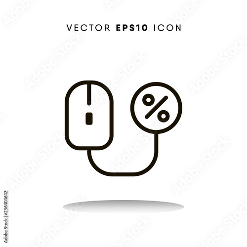 Mouse cyber monday vector icon