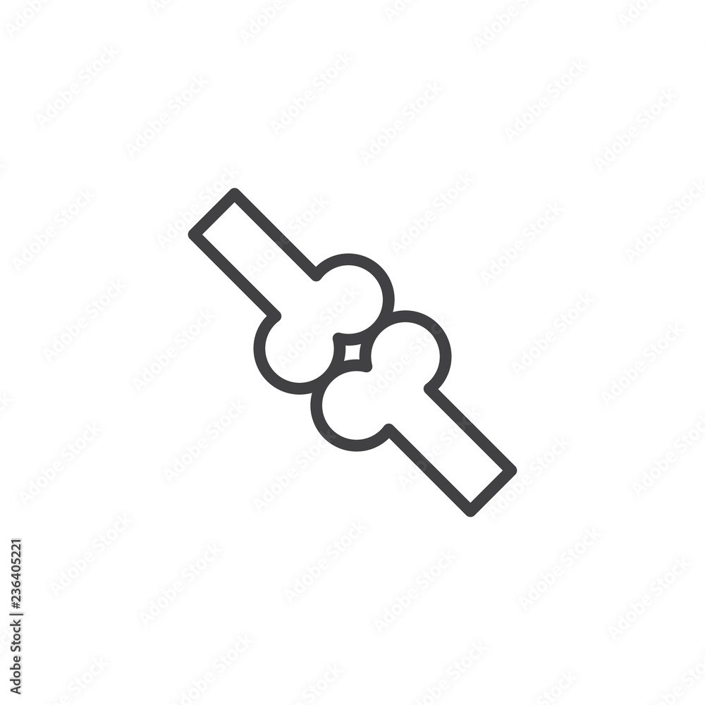 Human Bones outline icon. linear style sign for mobile concept and web design. Osteoporosis bone simple line vector icon. Symbol, logo illustration. Pixel perfect vector graphics Human Bones outline icon. linear style sign for mobile concept and web design. Osteoporosis bone simple line vector icon. Symbol, logo illustration. Pixel perfect vector graphics