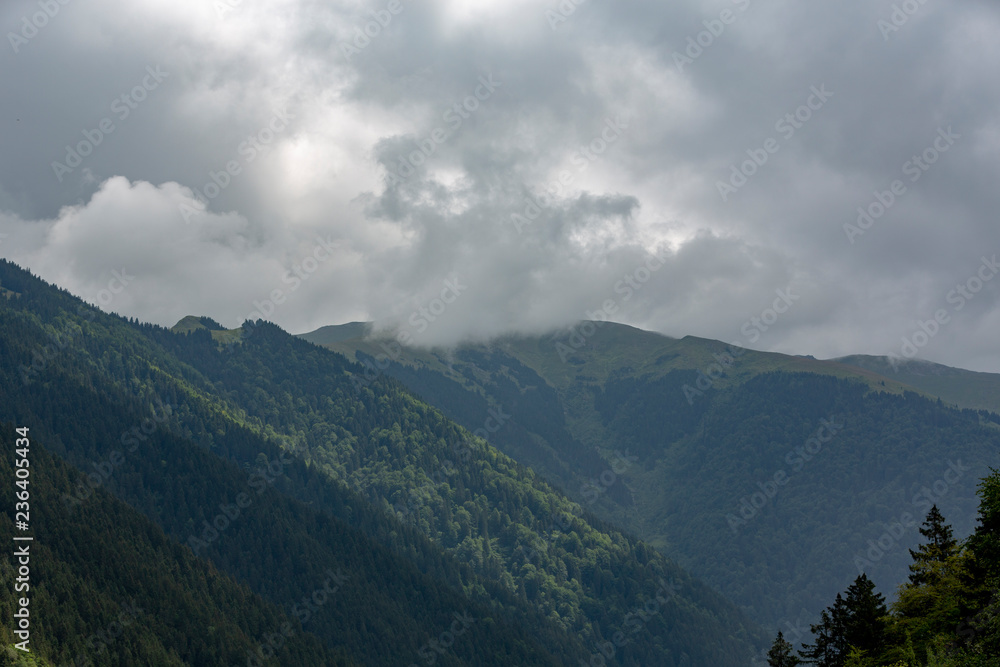 panoramic view of the mountains in uzungol trabzon