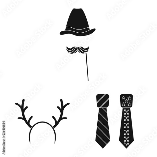 Vector illustration of party and birthday icon. Set of party and celebration vector icon for stock.