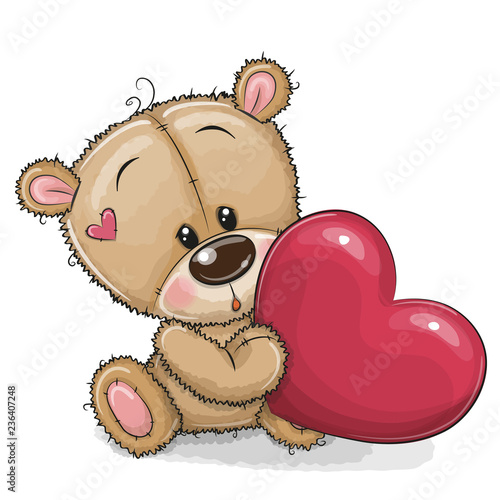 Cute Teddy Bear with heart