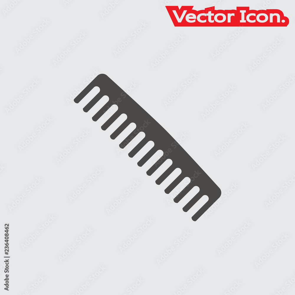 Comb icon isolated sign symbol and flat style for app, web and digital design. Vector illustration. Comb icon isolated sign symbol and flat style for app, web and digital design. Vector illustration.