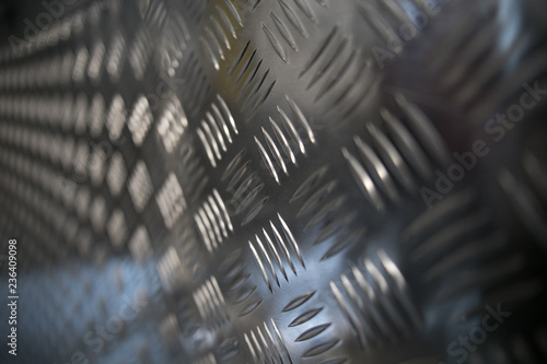 Aluminium/metallic checker plate safety slip floor. Backgrount texture pattern