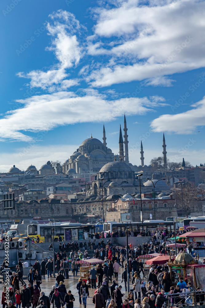 Fotografie Suleymaniye mosque from eminonu