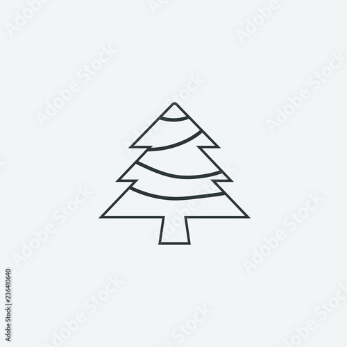 Christmas Tree icon, Xmas tree symbol, New year icon symbol