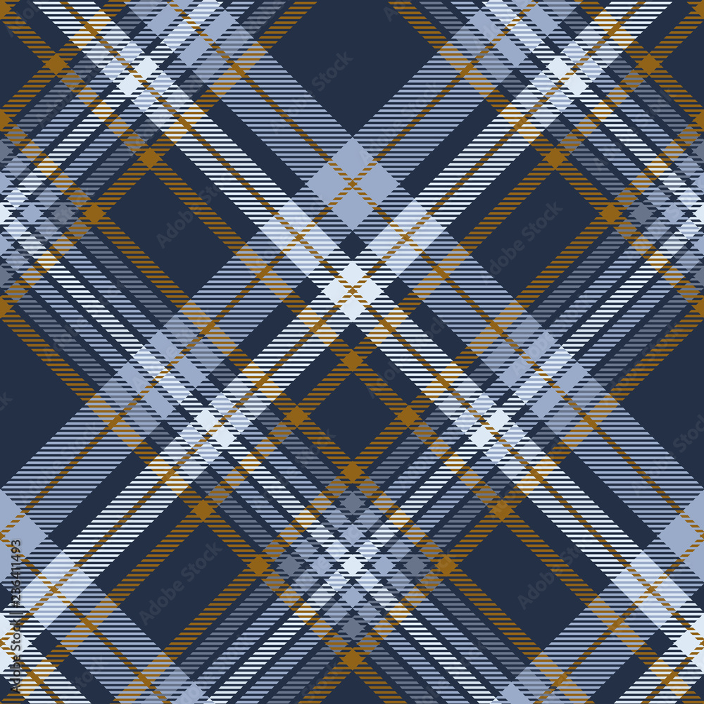 custom made wallpaper toronto digitalPlaid pattern in dusty blue, faded navy and brown