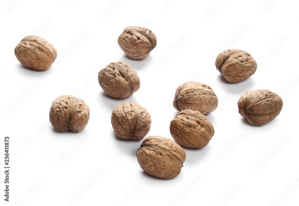 Walnuts, isolated on white background Walnuts, isolated on white background