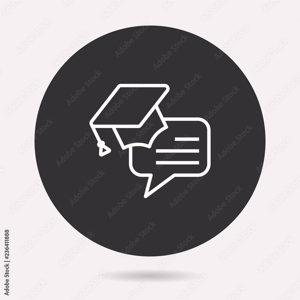 E-learning distance education - vector icon. Illustration isolated. Simple pictogram. E-learning distance education - vector icon. Illustration isolated. Simple pictogram.