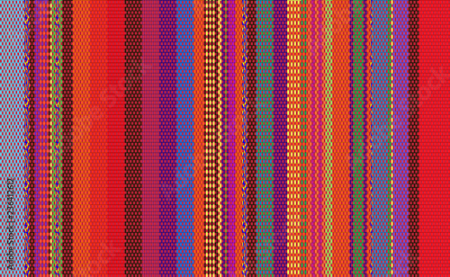 Blanket stripes seamless vector pattern. Background for Cinco de Mayo party decor or ethnic mexican fabric pattern with colorful stripes. Serape gesign