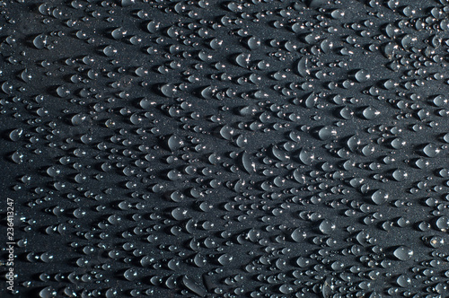 icy water drops, ice crystals, condensation, on a black background