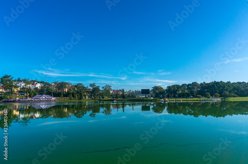 lake and sky in Da Lat Vietnam