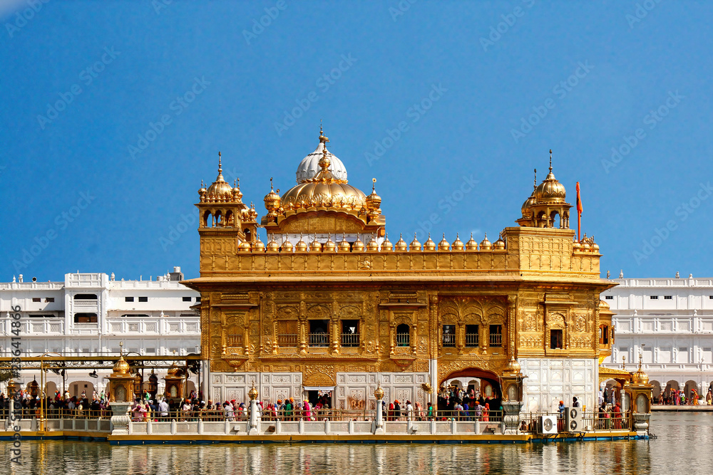 daytime shot of golden temple in amritsar india