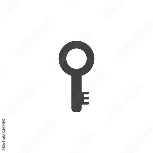 Key vector icon. filled flat sign for mobile concept and web design. Door key simple solid icon. Symbol, logo illustration. Pixel perfect vector graphics