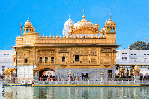 day time shot golden temple in amritsar india