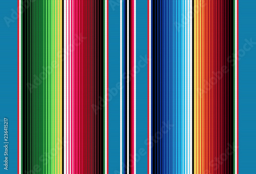 Blanket stripes seamless vector pattern. Background for Cinco de Mayo party decor or ethnic mexican fabric pattern with colorful stripes. Serape gesign