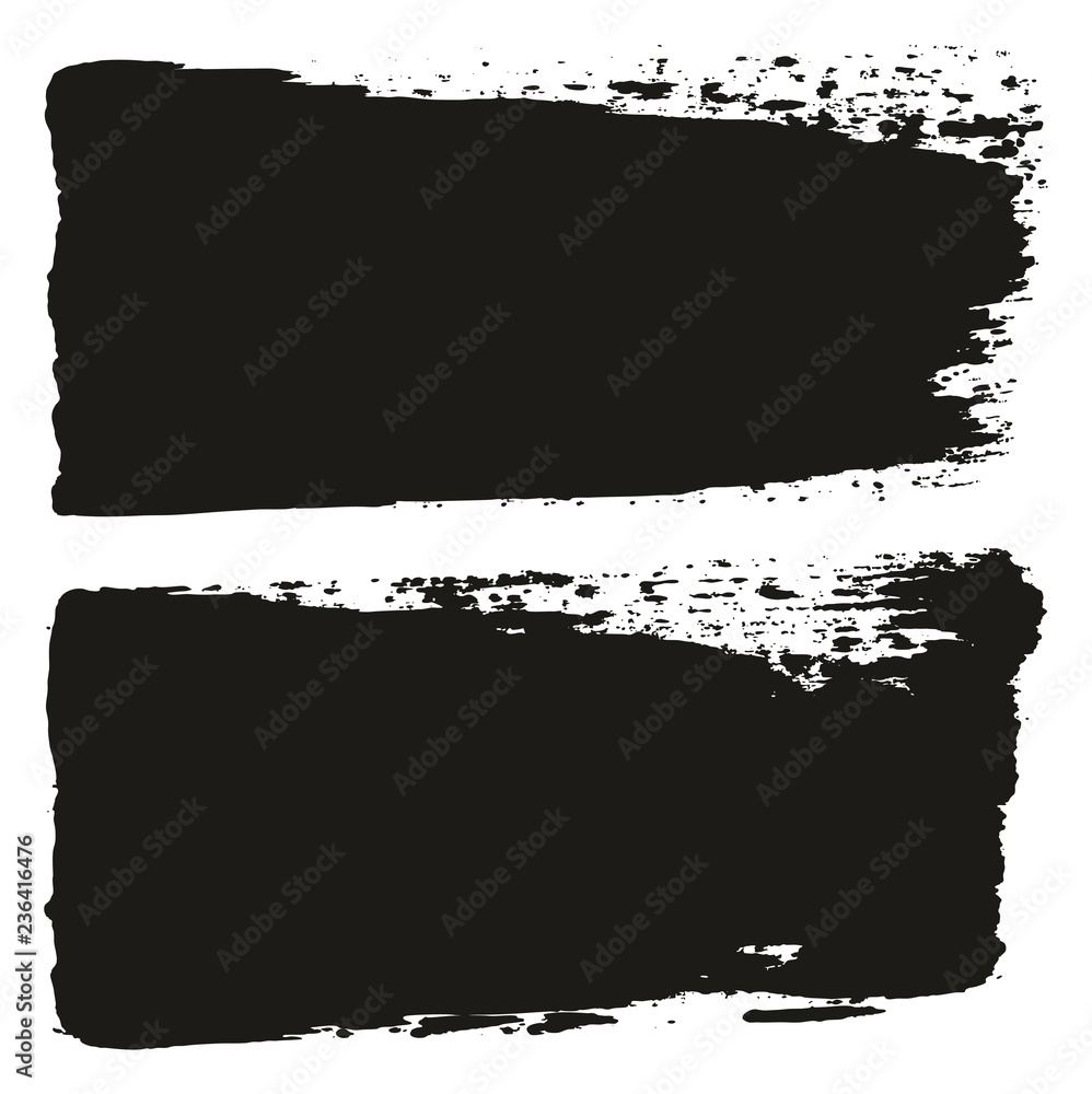 Fototapeta premium Paint Brush Wide Lines High Detail Abstract Vector Background Set 136