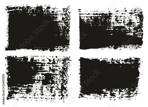 Paint Brush Wide Lines High Detail Abstract Vector Background Set 104