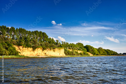 Fototapeta Naklejka Na Ścianę i Meble -  Water side on the Baltic Sea cliff in Hohen Wieschendorf.