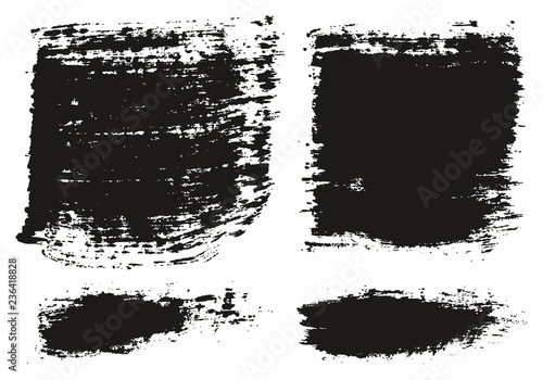 Paint Brush Wide Lines High Detail Abstract Vector Background Set 87