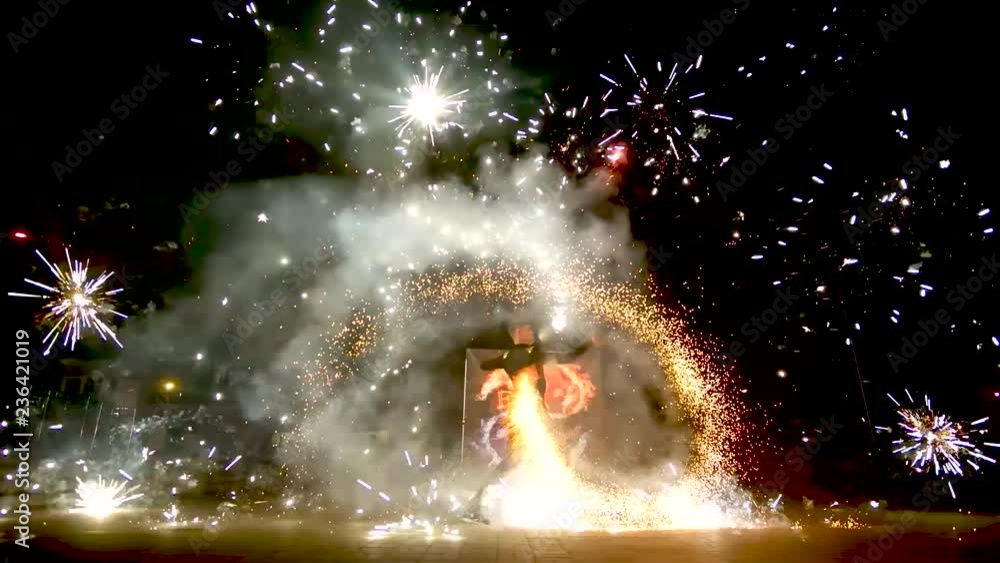 Fireworks man show Fireworks man show