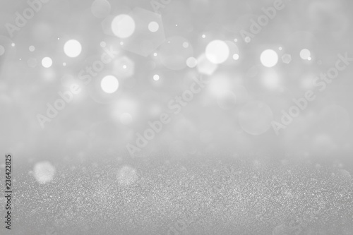 beautiful bright glitter lights defocused bokeh abstract background, festive mockup texture with blank space for your content