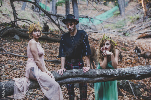 Stylish Editorial Fashion Shooting In the Forest