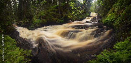 Mountain stream after rainfalls, Jonsvatnet, Norway photo