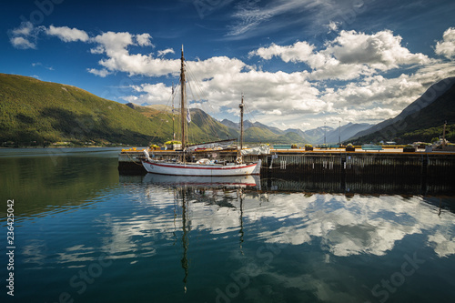 Harbour in Andalsnes, norwegian summer