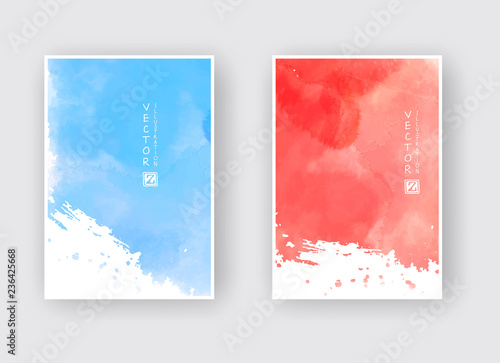 Watercolor design banner set vector illustration eps10