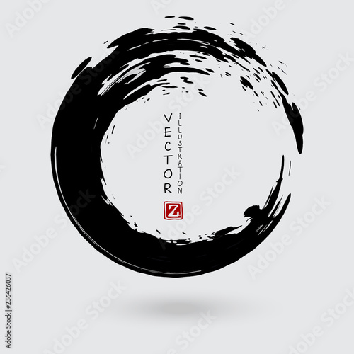 vector black ink round stroke