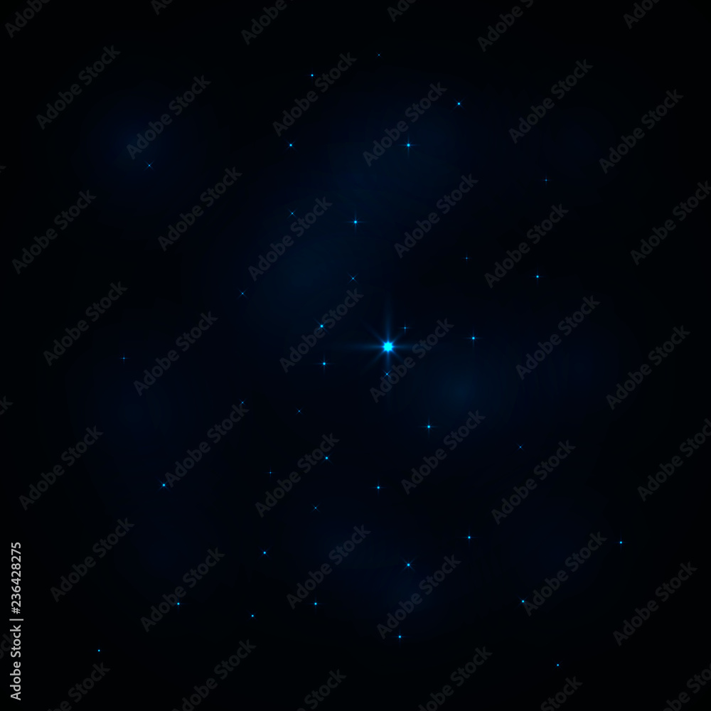 Obraz premium Night christmas sky