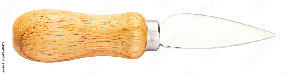 Knife for cheese. Specific cutlery to cut, eat and puncture the cheeses. Isolated on white background. Knife for cheese. Specific cutlery to cut, eat and puncture the cheeses. Isolated on white background.